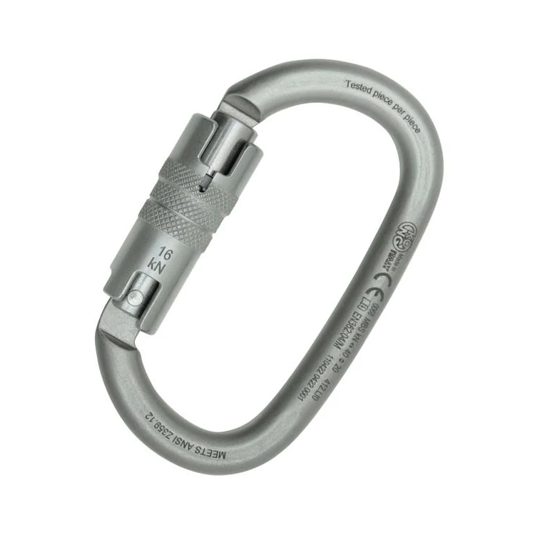 KONG Ovalone Carbon Twist Lock Steel Carabiner